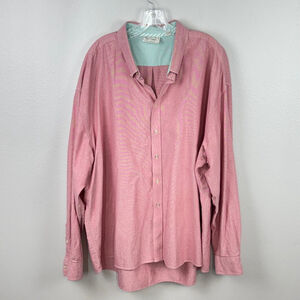 Mcllhenny Dry Goods by Tabasco Button Down Shirt Men 3XL Pink Long Sleeve Preppy